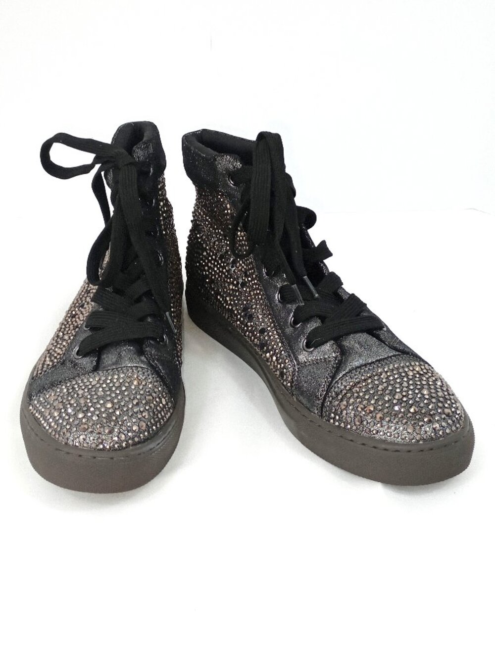 Steve Madden Crescent Rhinestone High Tops Mens 8 Bling Sneakers